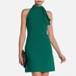 Vince Camuto Green Buckle Neck Dress